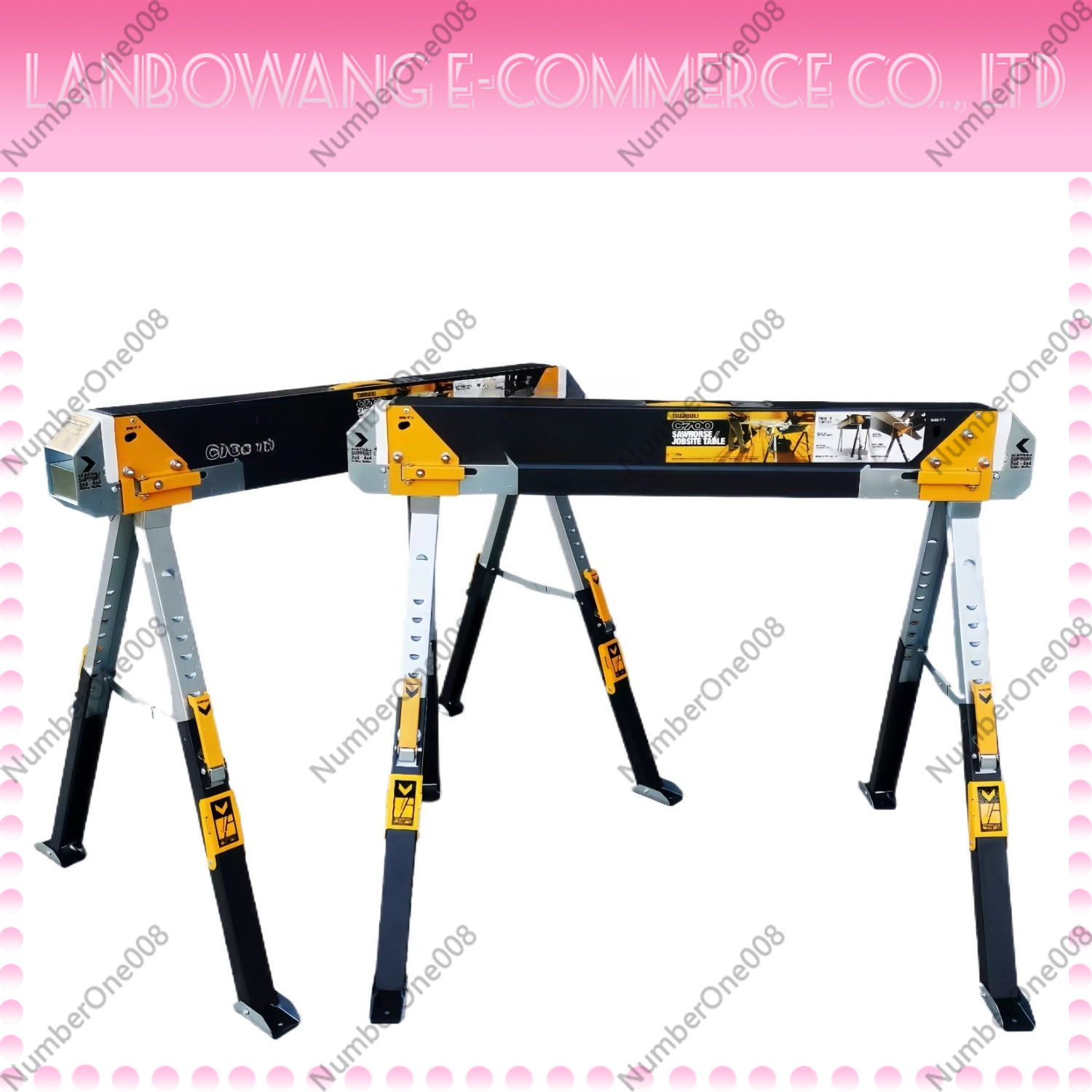 Woodworking Horse - ソーイングテーブルブラケット木工折りたたみ式サポート材高さ調整ソーイングホースTB-C700