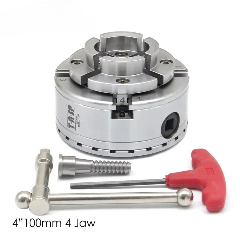 Woodworking Tool - TASP 4インチ木工旋盤用スクロールチャック 100mm 4爪セルフセンタリングスピンドルネジ M33 1インチ木工工具