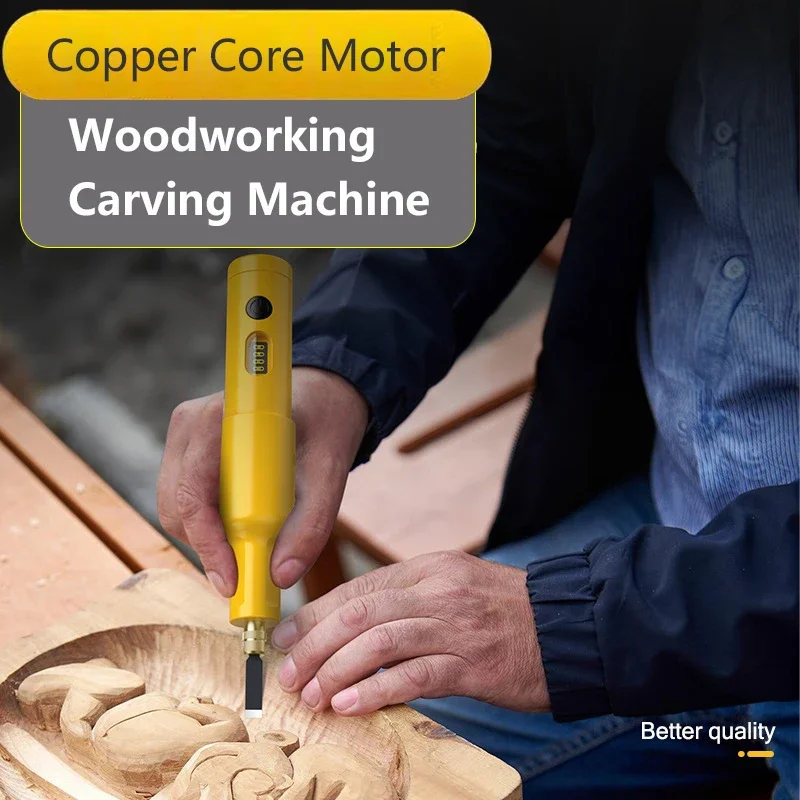 Woodworking Tool Stores - 20 個の刃電気彫刻機セットチゼル木工小型ハンドヘルドリチウム電池チゼル研削ツール