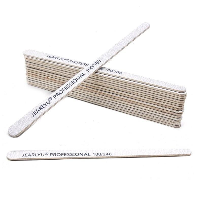 Woodworking File - 10個強い厚い木製ネイルファイルグリット100 180 240リミバファーマニキュアファイル木製サンディング研磨エリーボードアクセサリー