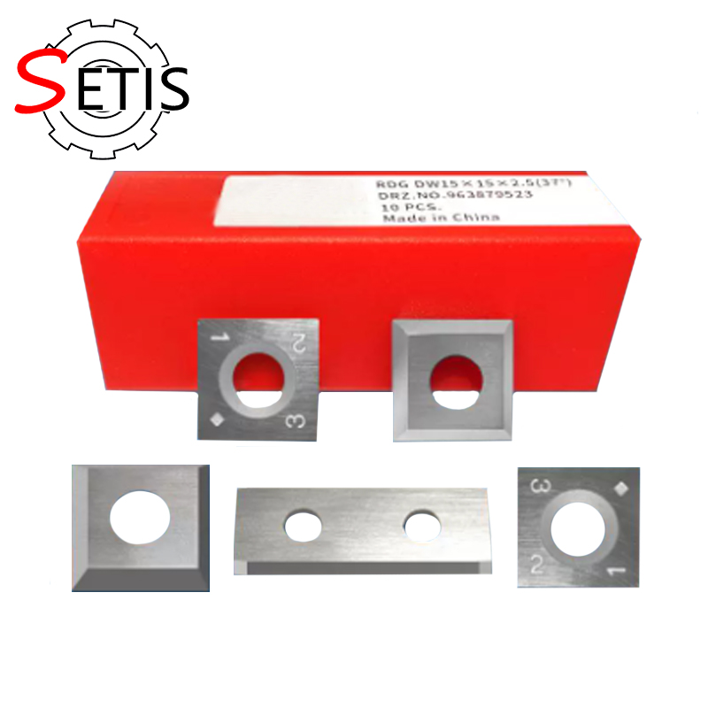 Woodworking Jointer - 木工用使い捨て超硬インサート — スパイラルカッターヘッド、垂直フライス加工、四面プレーナー、ジョインター刃