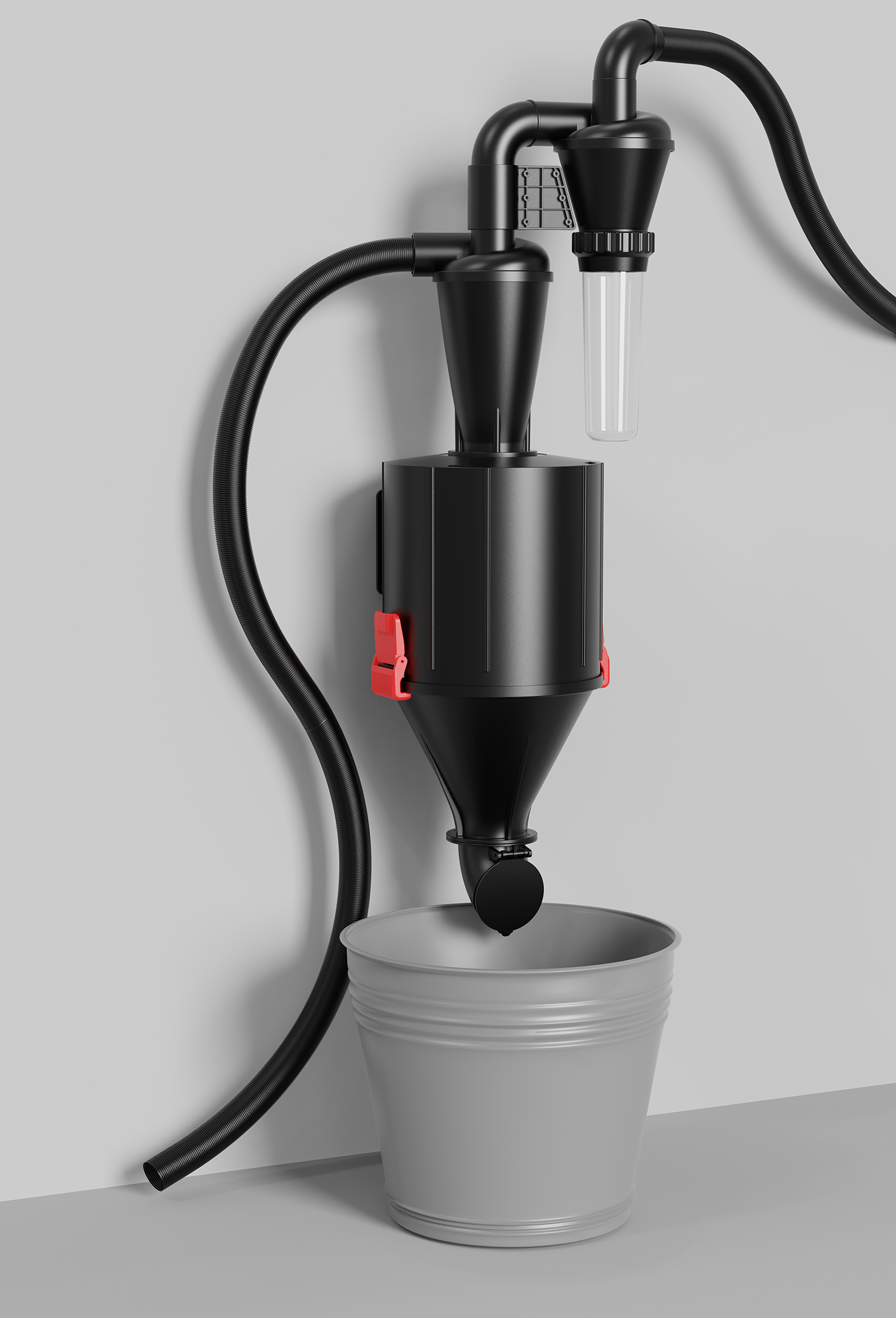 Woodworking Vacuum Press - サイクロン分離掃除機、壁掛け、ホイールモード、集塵機、木工ツール、請負業者の研磨、花粉、灰など