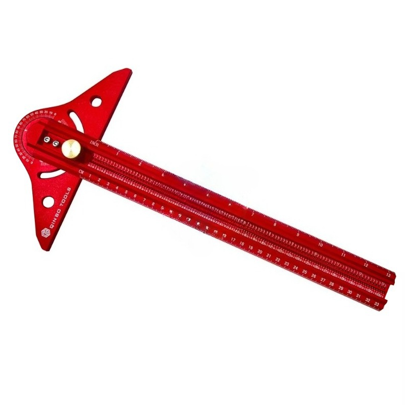 Woodworking Tool - 13インチの頑丈なアルミニウム合金製分度器定規、調整可能な角度測定器＆精密木工および工芸用マーキングツール