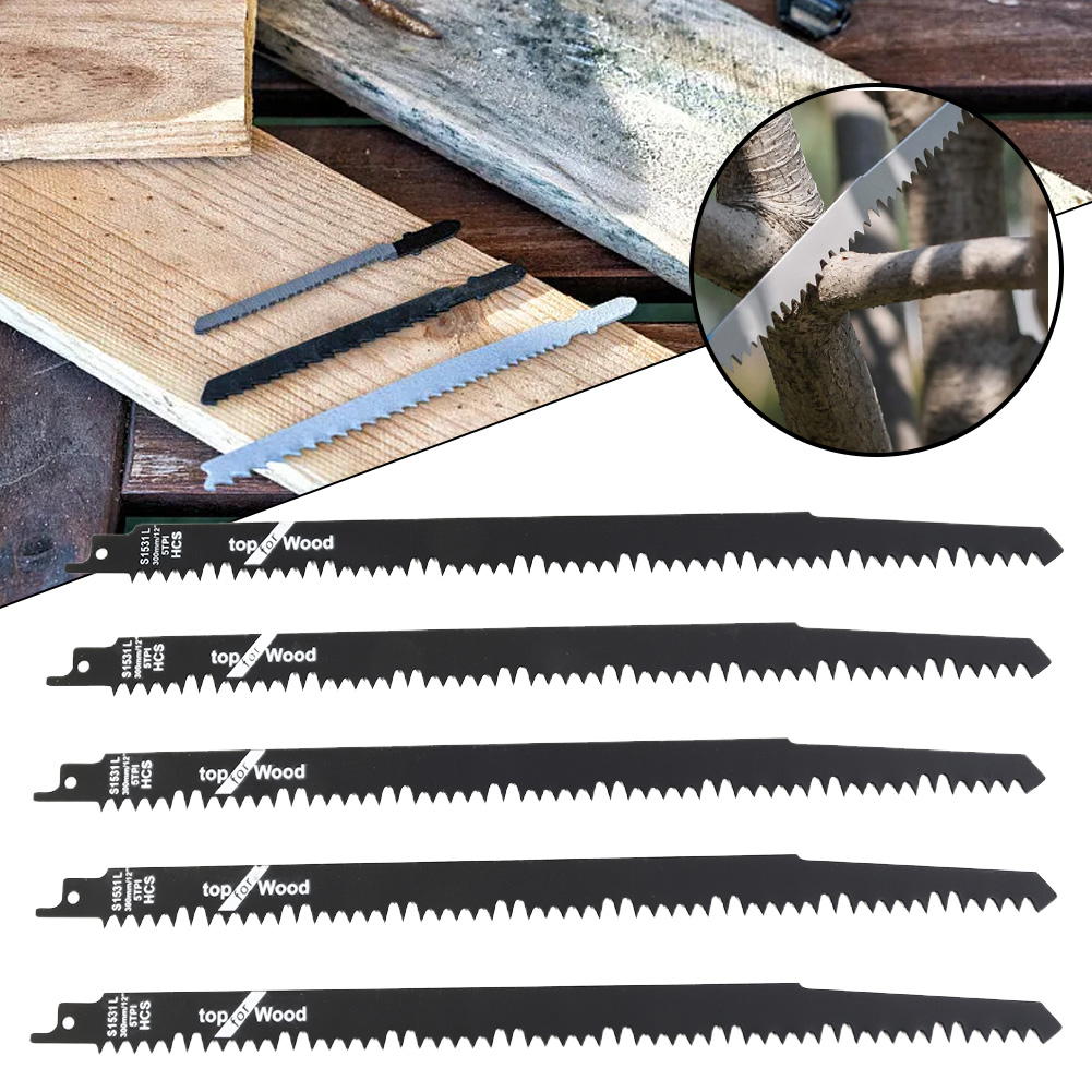Woodworking Course - 木材と金属の切断のためのステンレス鋼のジグソーブレード,手動切断,迅速な剪定,300mm,1ユニット