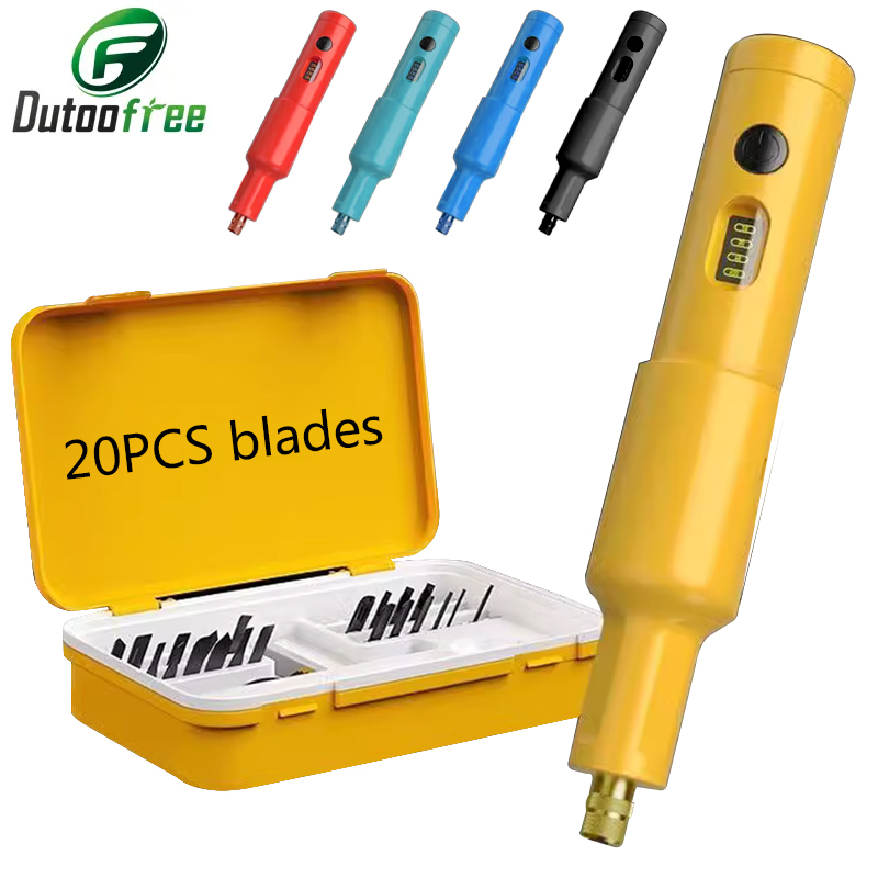 Woodworking Marking Knife - 40W木工彫刻機 電動彫刻ナイフ 20枚刃付き リチウム電動チゼル 大工用盆栽根彫りツール