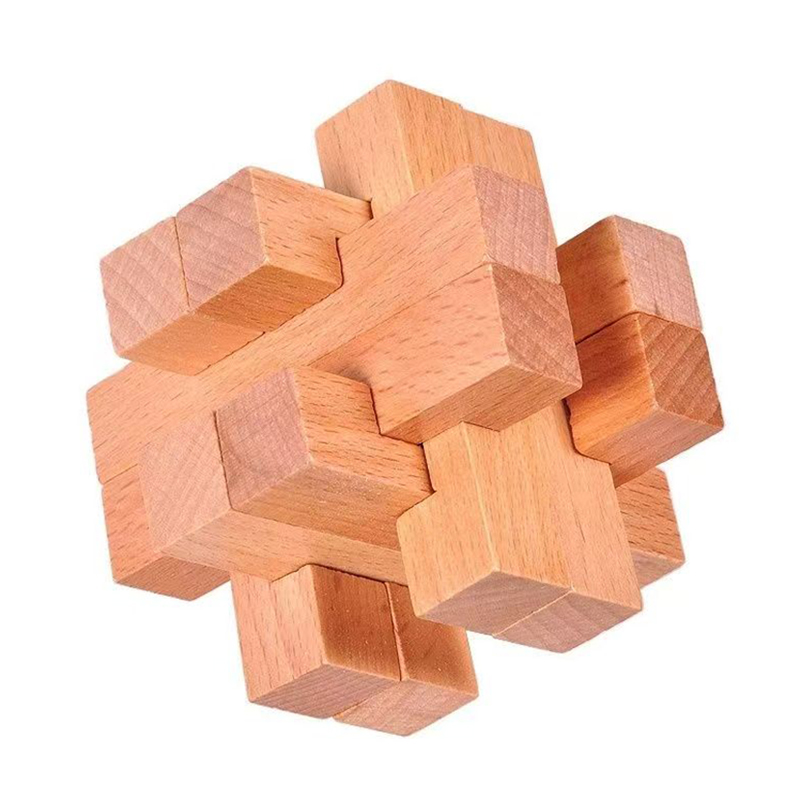 Woodworking Kids Toys - 大人と子供のための木製頭の体操 ルーバンロック IQチャレンジパズル 論理と問題解決スキル教育玩具
