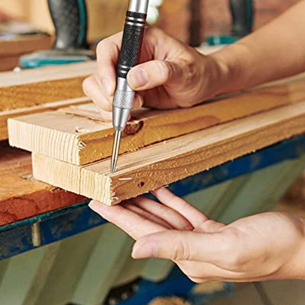 Woodworking Or Woodworking - ABVT-1セット 128mm スプリング式センターパンチ 木工工具 金属または木材用調整可能な効果スタンプ付き