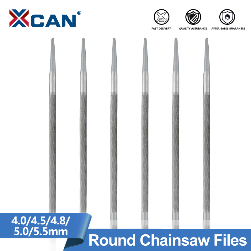 Woodworking File - XCAN 3 個 4.0/4.5/4.8/5.0/5.5 ミリメートルシャンクラウンド高炭素鋼研磨鋸チェーンファイルシャープナー木工チェーンソー用