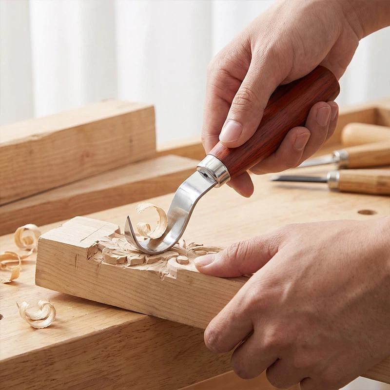 1 個の木彫りナイフシャープステンレス鋼の刃人間工学に基づい - Woodworking Marking Knife のレビューと価格