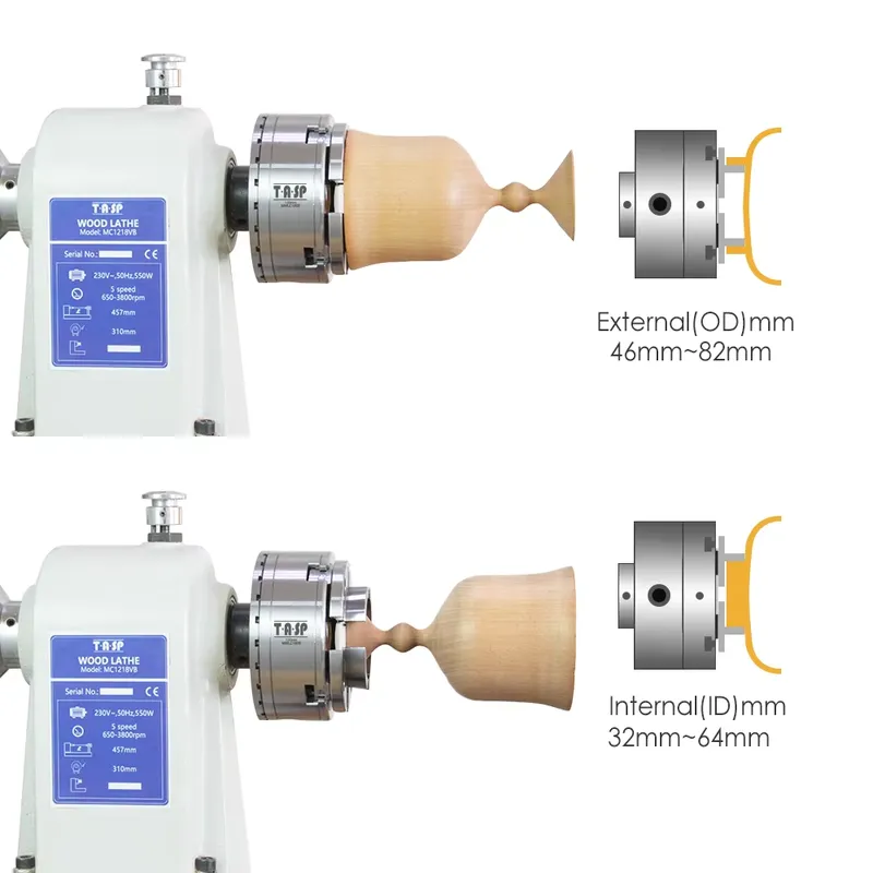 TASP 4インチ木工旋盤用スクロールチャック 100mm  - Woodworking Tool のレビューと価格