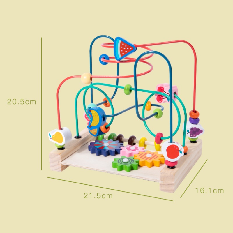 モンテッソーリおもちゃ木製ジェットコースタービーズ迷路そろば - Woodworking Kids Toys のレビューと価格