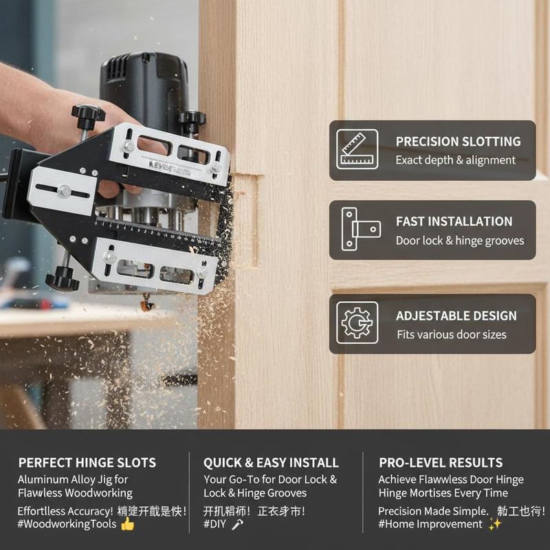 アルミニウム合金製ほぞ穴テンプレート 13x6 インチ 部屋 - Woodworking Tool のレビューと価格