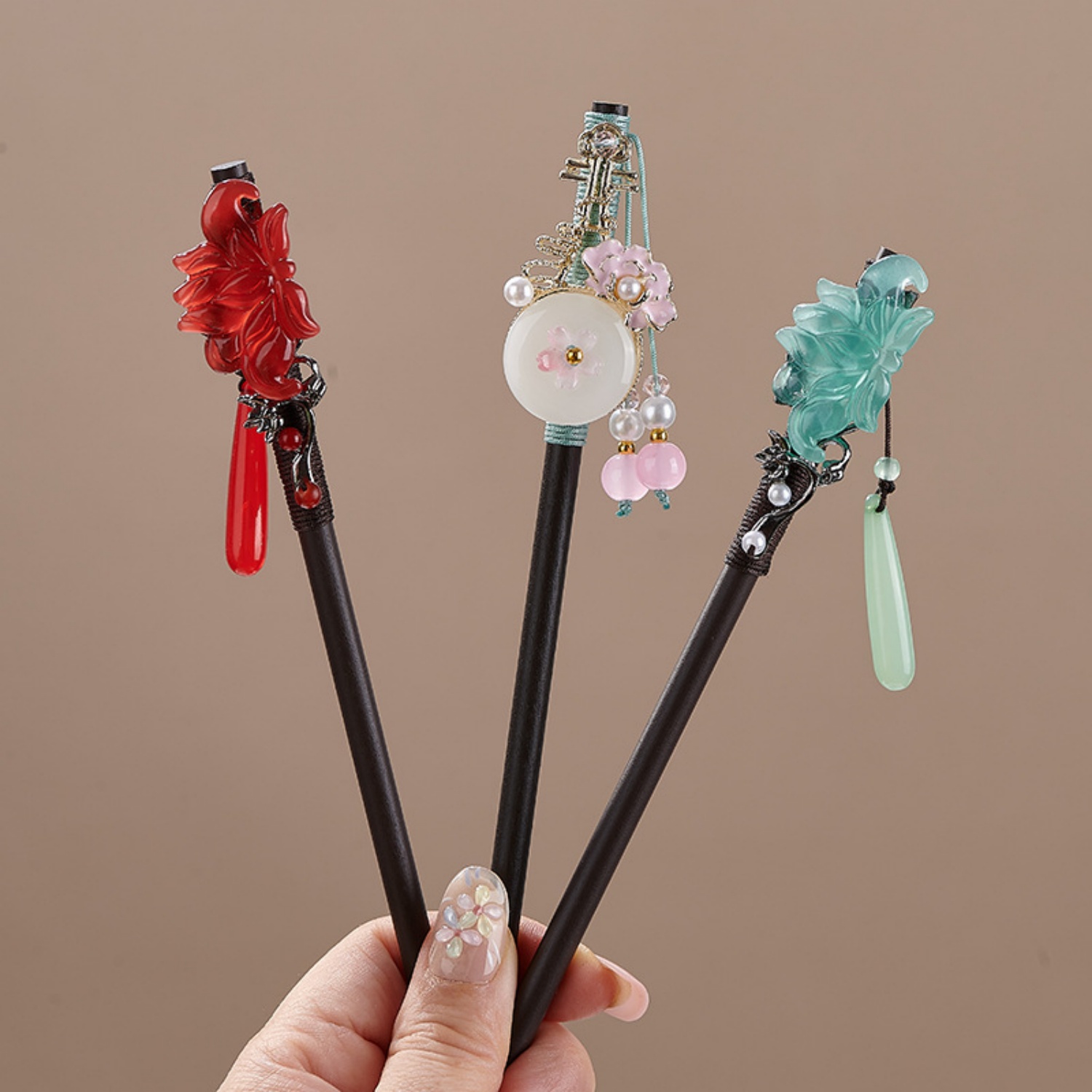 ヴィンテージフラワーヘアピン女性のためのエレガントな木製花ヘ - Woodworking Women のレビューと価格