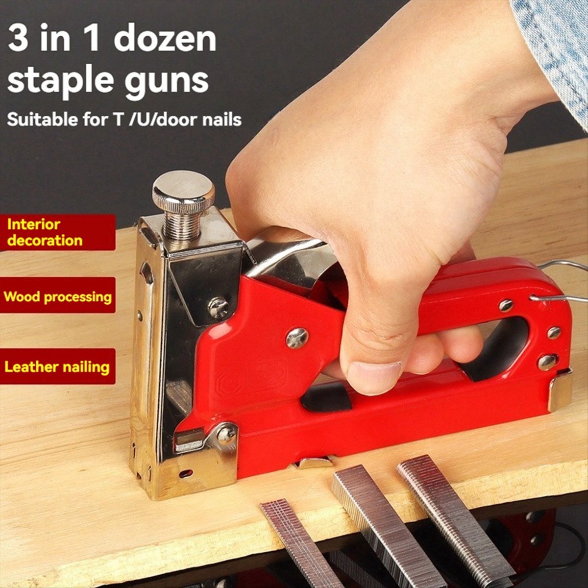 N82R 手動三目的ネイルステープラー T ネイルコードネイ - Woodworking Tool のレビューと価格