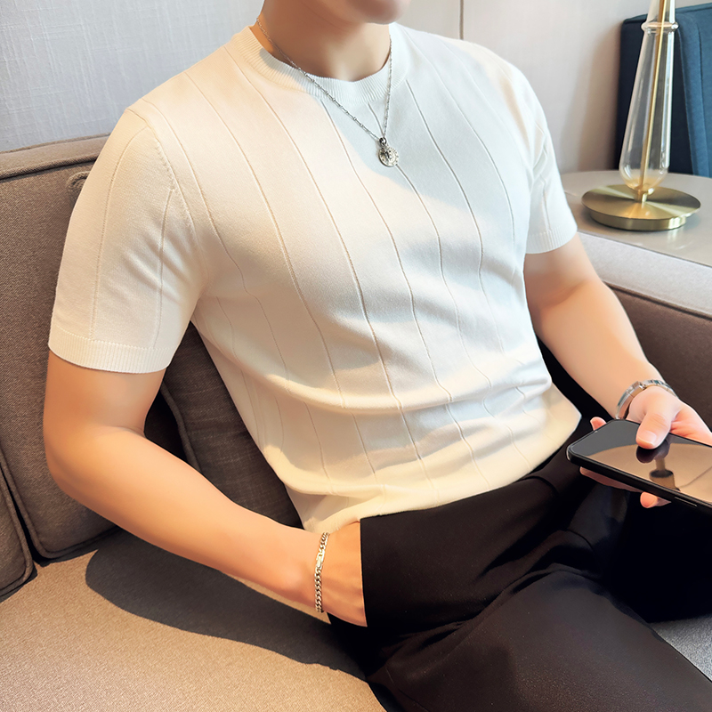 メンズ半袖ラウンドネックセーター,スリムフィットTシャツ,伸 - Woodworking Brand のレビューと価格