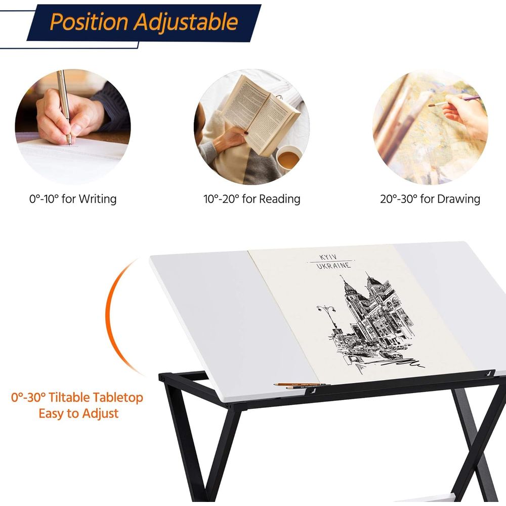 ドレーティングテーブルまたはアーティスト用アートデスク、絵画 - Woodworking Or Woodworking のレビューと価格