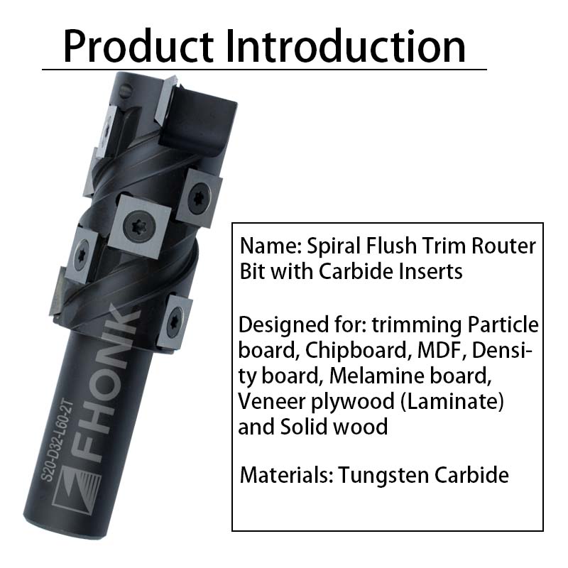 20mmシャンクフラッシュトリムルータービット、ボトムクリー - Woodworking Tool のレビューと価格