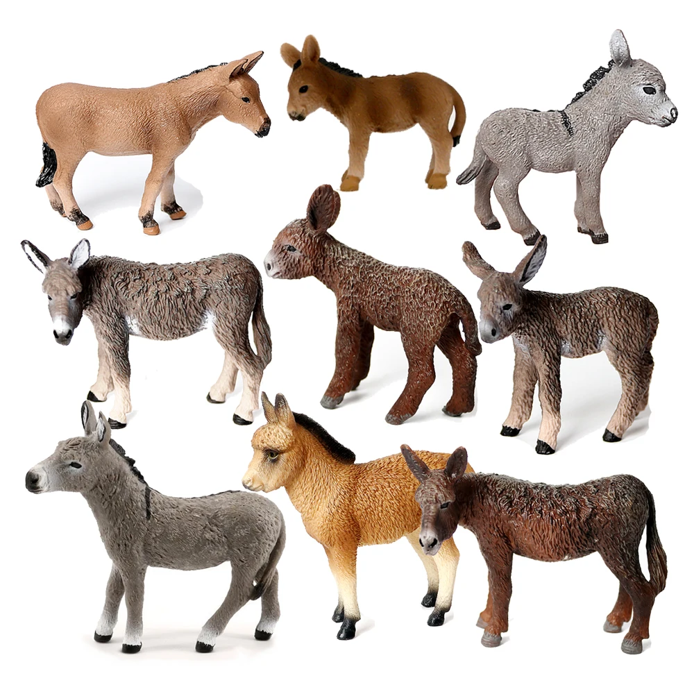 ロバモデルおもちゃ動物フィギュア家畜置物アニメアクションフィ - Woodworking Horse のレビューと価格