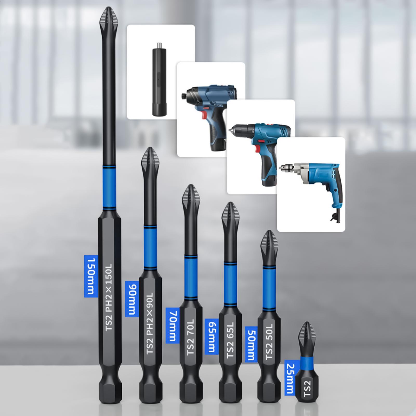 ドリルドライバービットセット 6 ピース磁気ヘビーデューティ - Woodworking Tool のレビューと価格