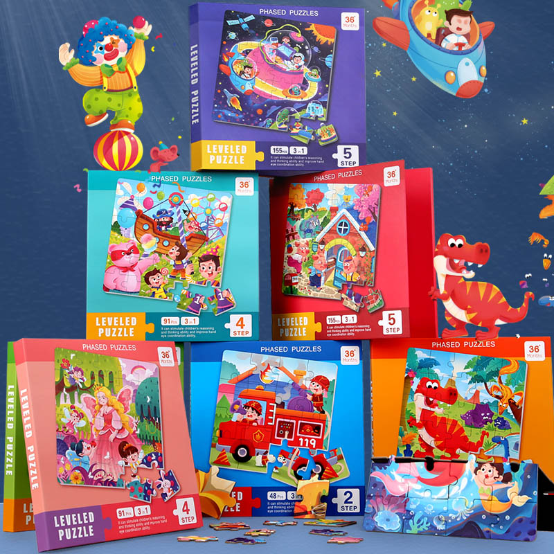 子供用磁気木製パズル漫画柄ビジーブックジグソーパズルゲーム子 - Woodworking Kids Toys のレビューと価格