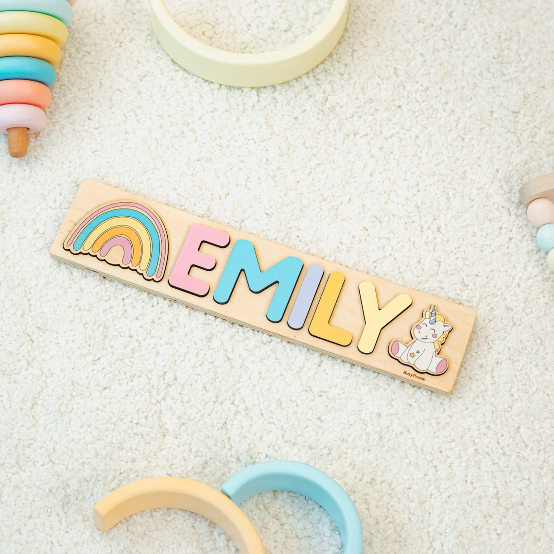 ペグ付きパーソナライズされた名前パズル |   子供向け木製 - Woodworking Kids Toys のレビューと価格