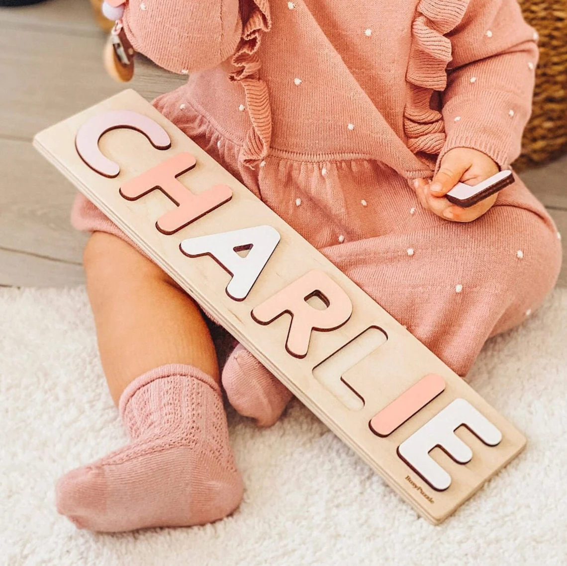 ペグ付きパーソナライズされた名前パズル |   子供向け木製 - Woodworking Kids Toys のレビューと価格