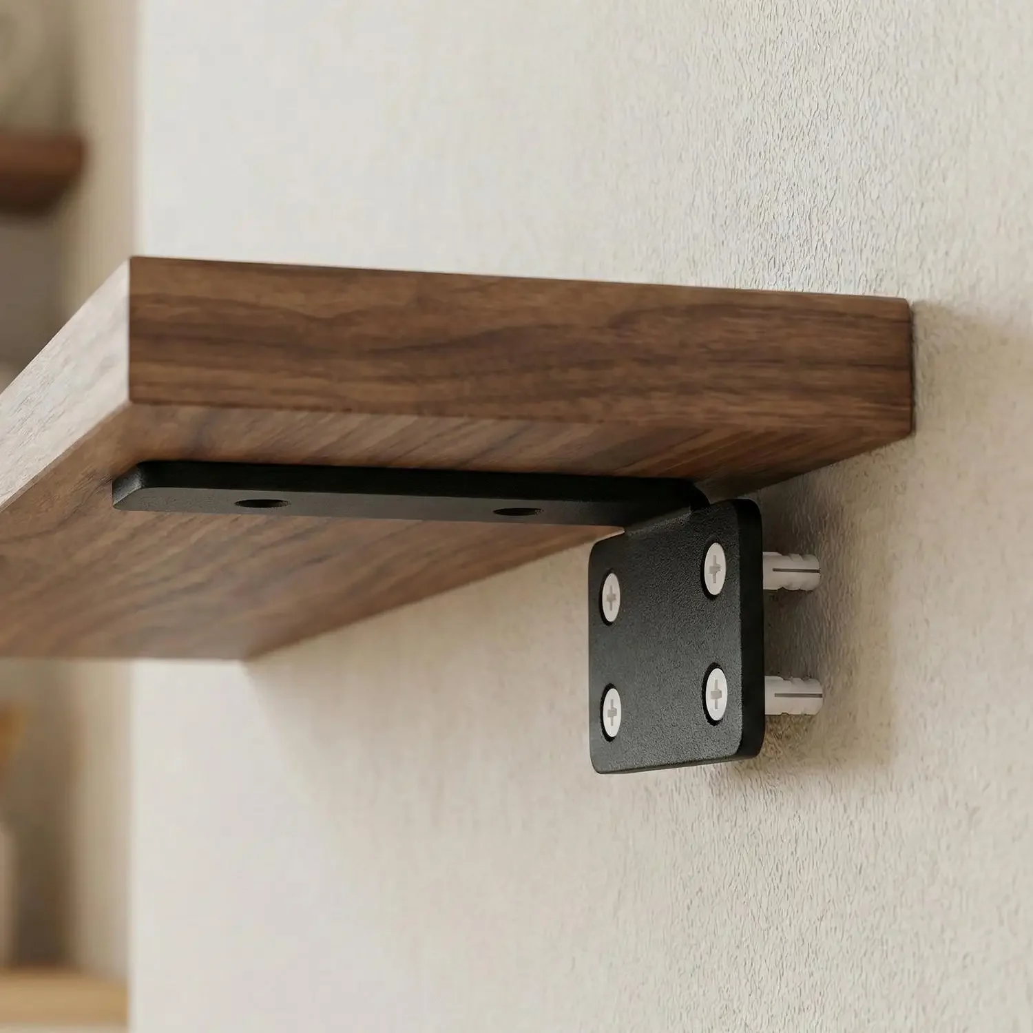 2セットの頑丈なフローティングシェルフブラケット、拡張ネジ付 - Woodworking Book のレビューと価格