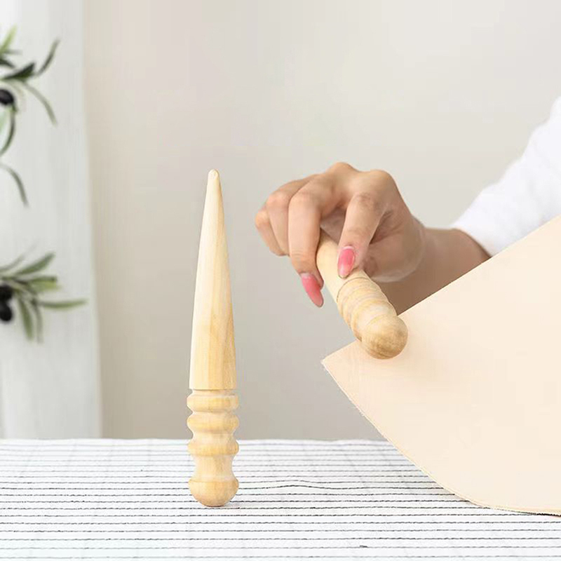 1PC 木製レザーソリッドウッドラウンドバーニッシングエッジ - Woodworking Tool Stores のレビューと価格