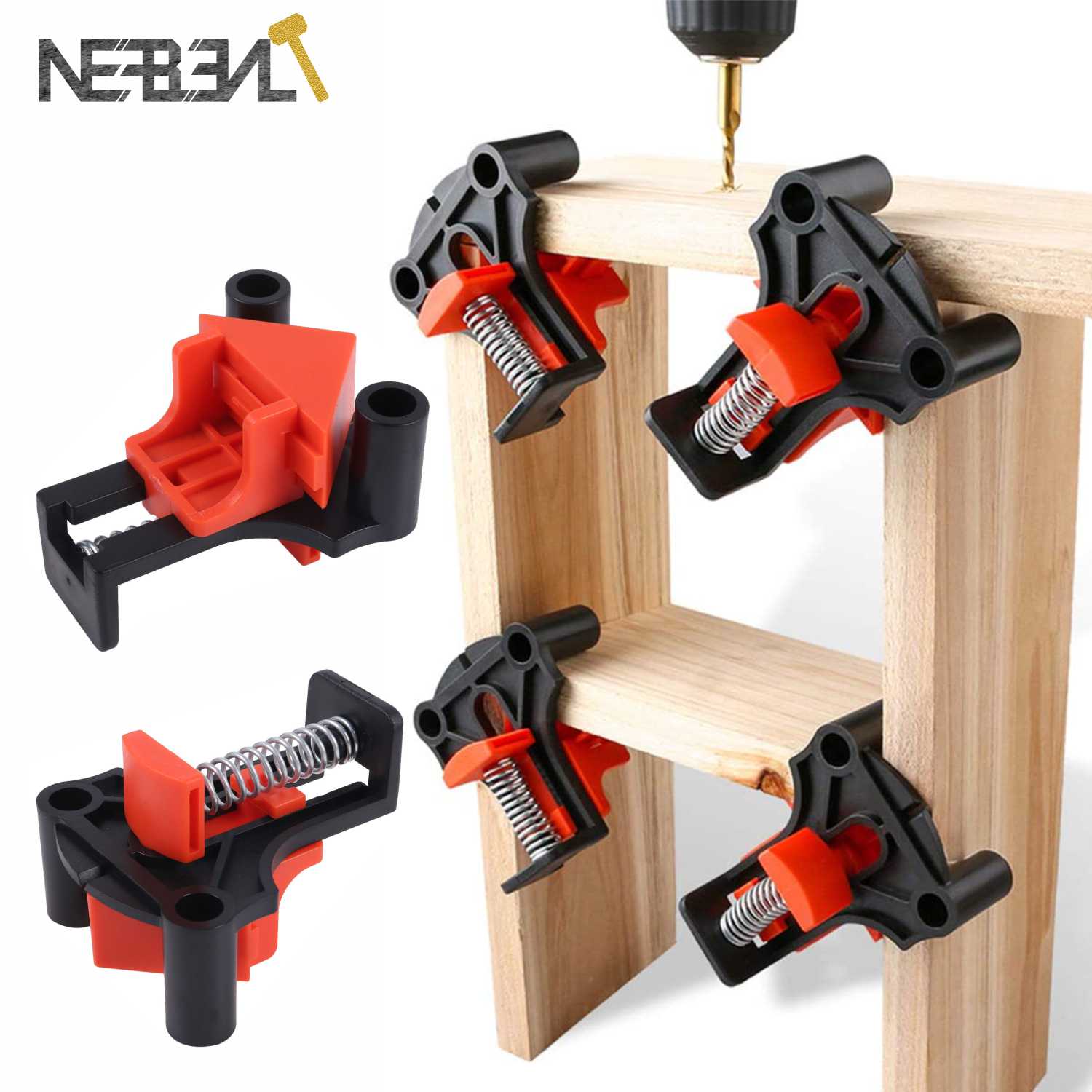 60-120度調節可能なコーナークランプ-スプリング式直角ク - Woodworking Tool のレビューと価格