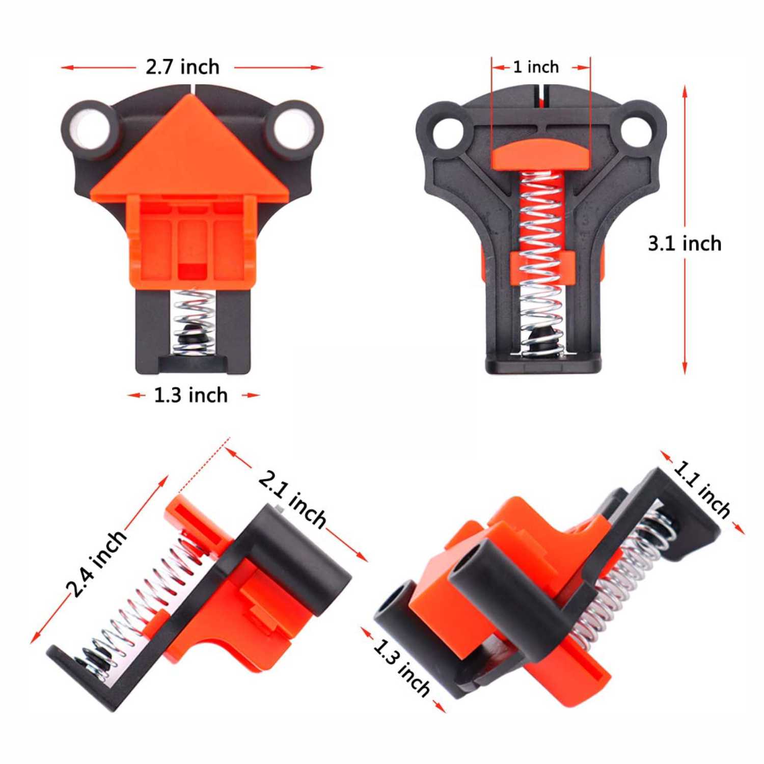60-120度調節可能なコーナークランプ-スプリング式直角ク - Woodworking Tool のレビューと価格