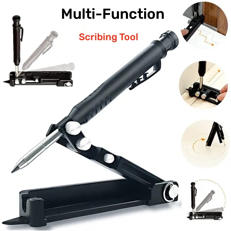 ディープホールペンシル付き多機能刻印ツール,アルミニウム合金 - Woodworking Marking Knife のレビューと価格