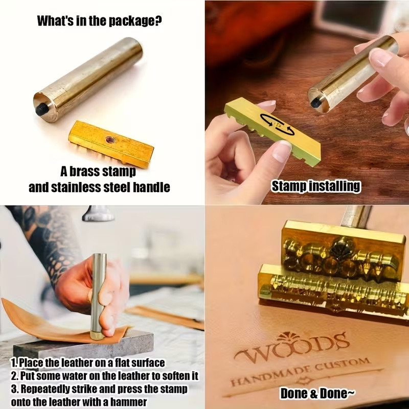 M8カスタムブランド刻印鉄印、パーソナライズされた革製真鍮エ - Woodworking Logo Design のレビューと価格
