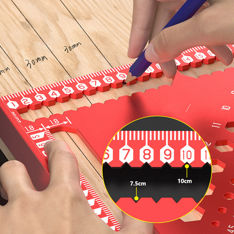 1Pc 木工 3D マルチアングル三角定規位置決めピン付き、 - Woodworking Or Woodworking のレビューと価格